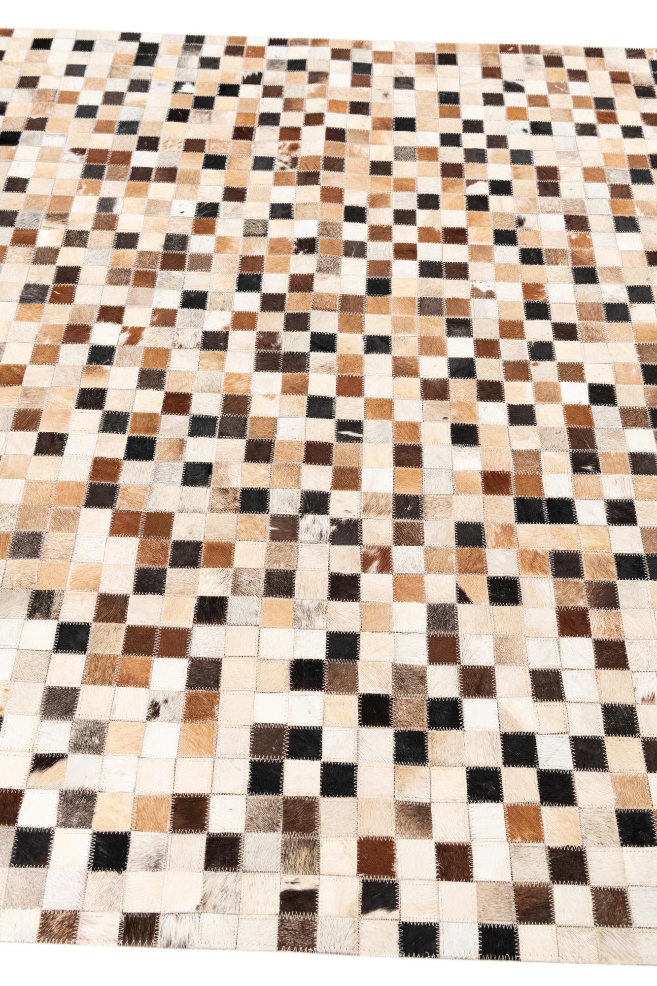 5' x 8' Cowhide Leather Rug