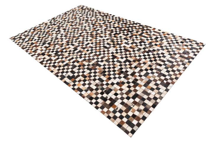 5' 1 x 8' Cowhide Leather Rug