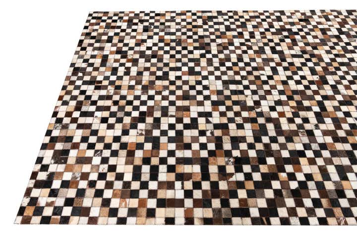 5' 1 x 8' Cowhide Leather Rug