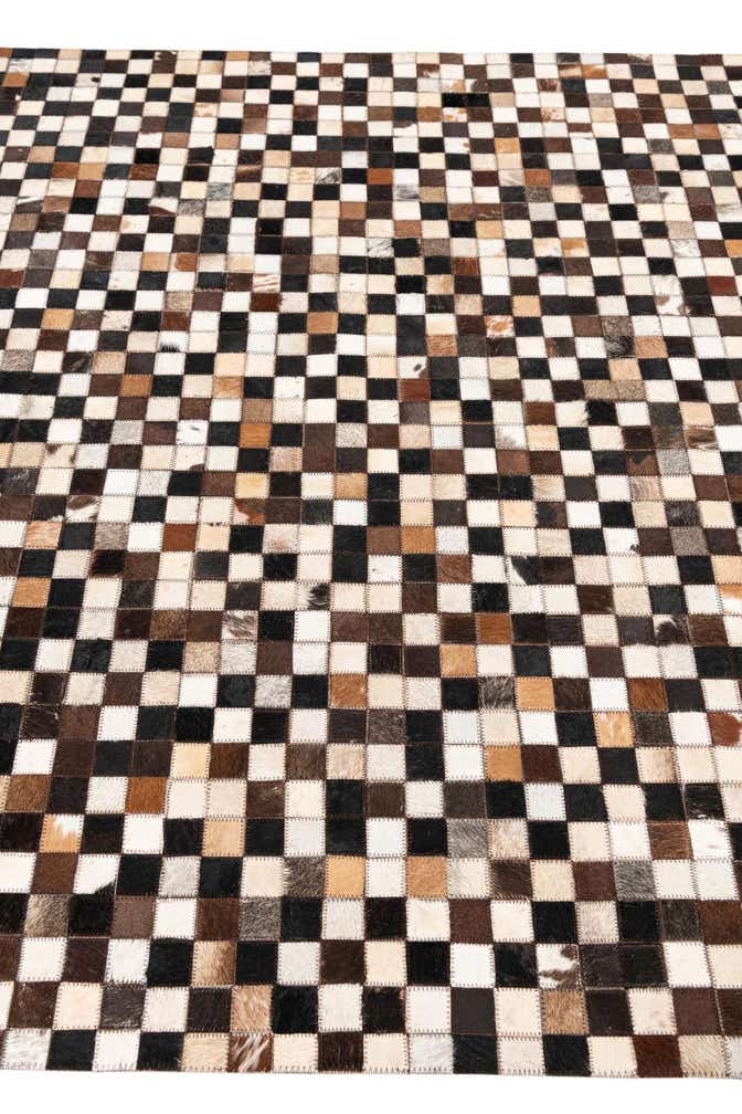 5' 1 x 8' Cowhide Leather Rug