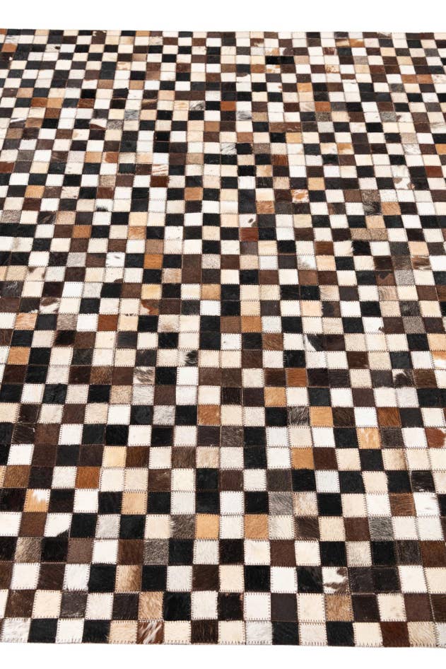 Detail image of 5' 1 x 8' Cowhide Leather Rug