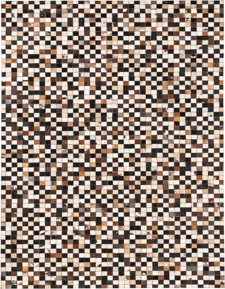Detail image of 5' 1 x 8' Cowhide Leather Rug