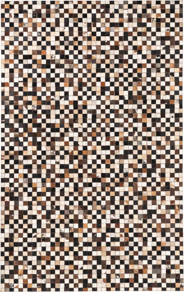 Detail image of 5' 1 x 8' Cowhide Leather Rug