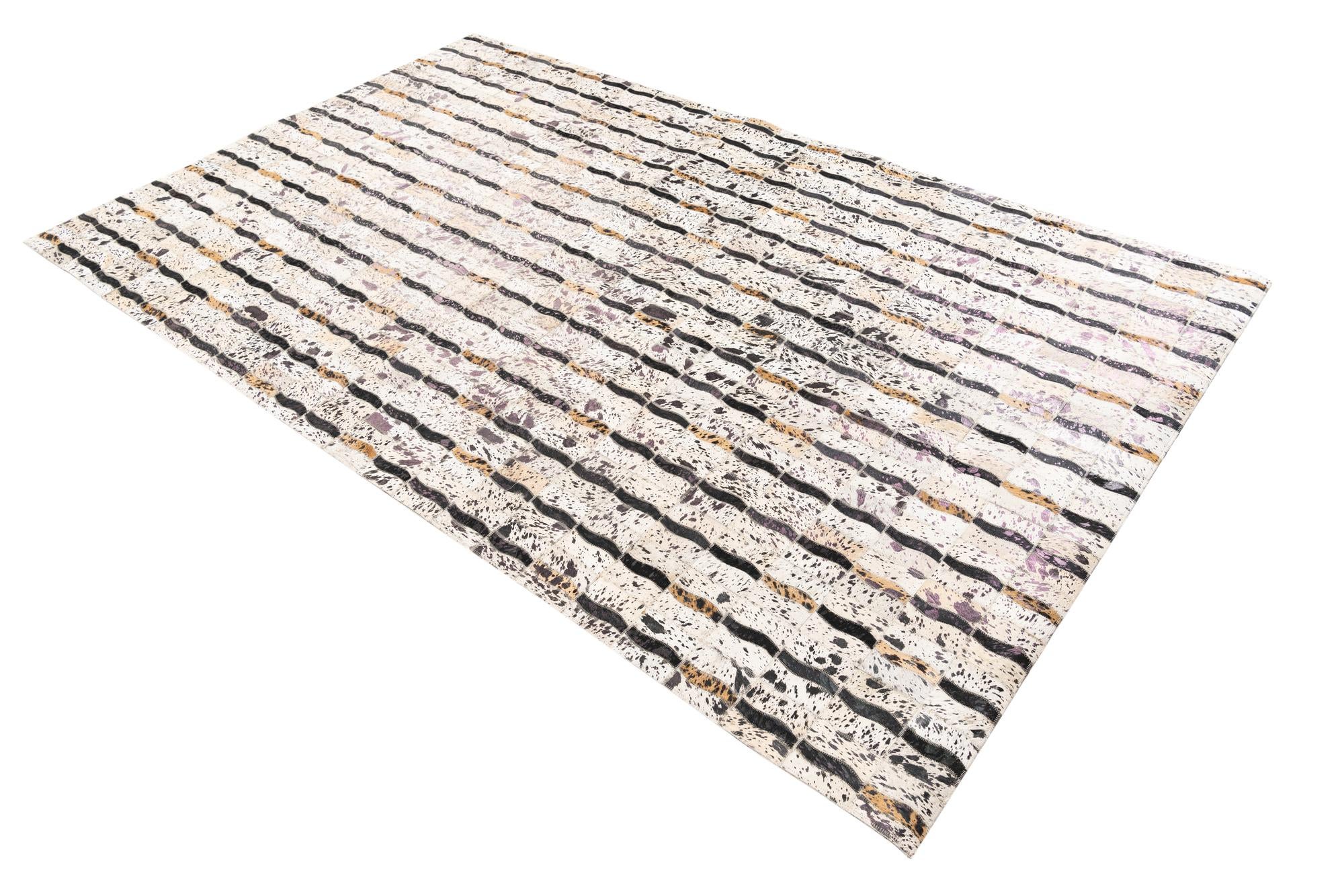 5' x 8' Cowhide Leather Rug