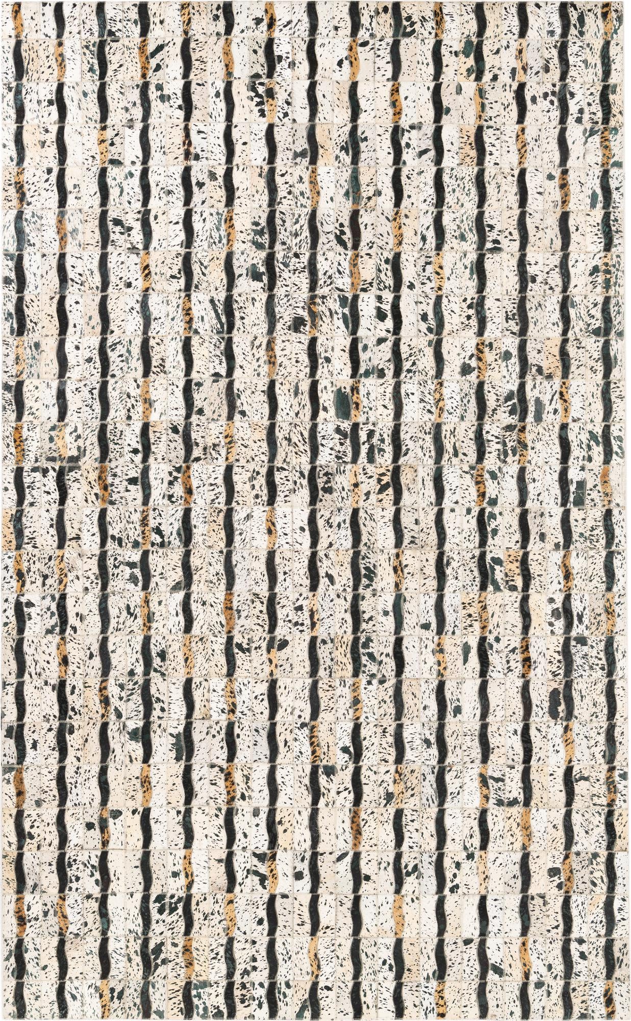5' x 8' Cowhide Leather Rug