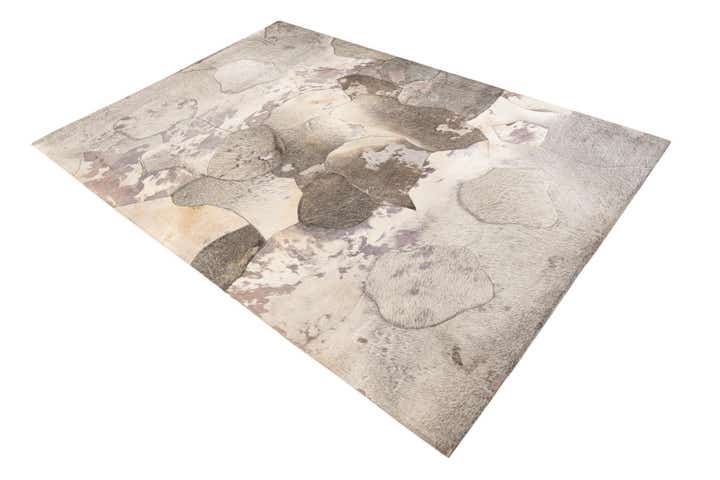 5' 3 x 7' 5 Cowhide Leather Rug