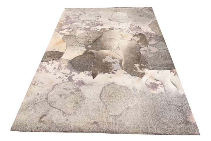 5' 3 x 7' 5 Cowhide Leather Rug