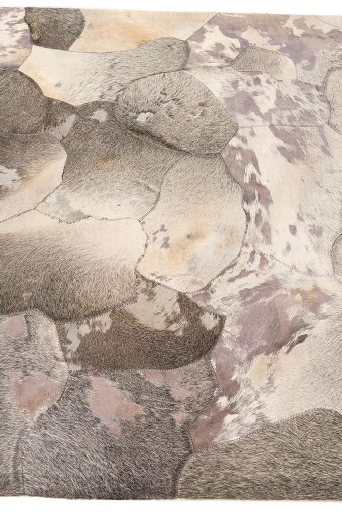 5' 3 x 7' 5 Cowhide Leather Rug