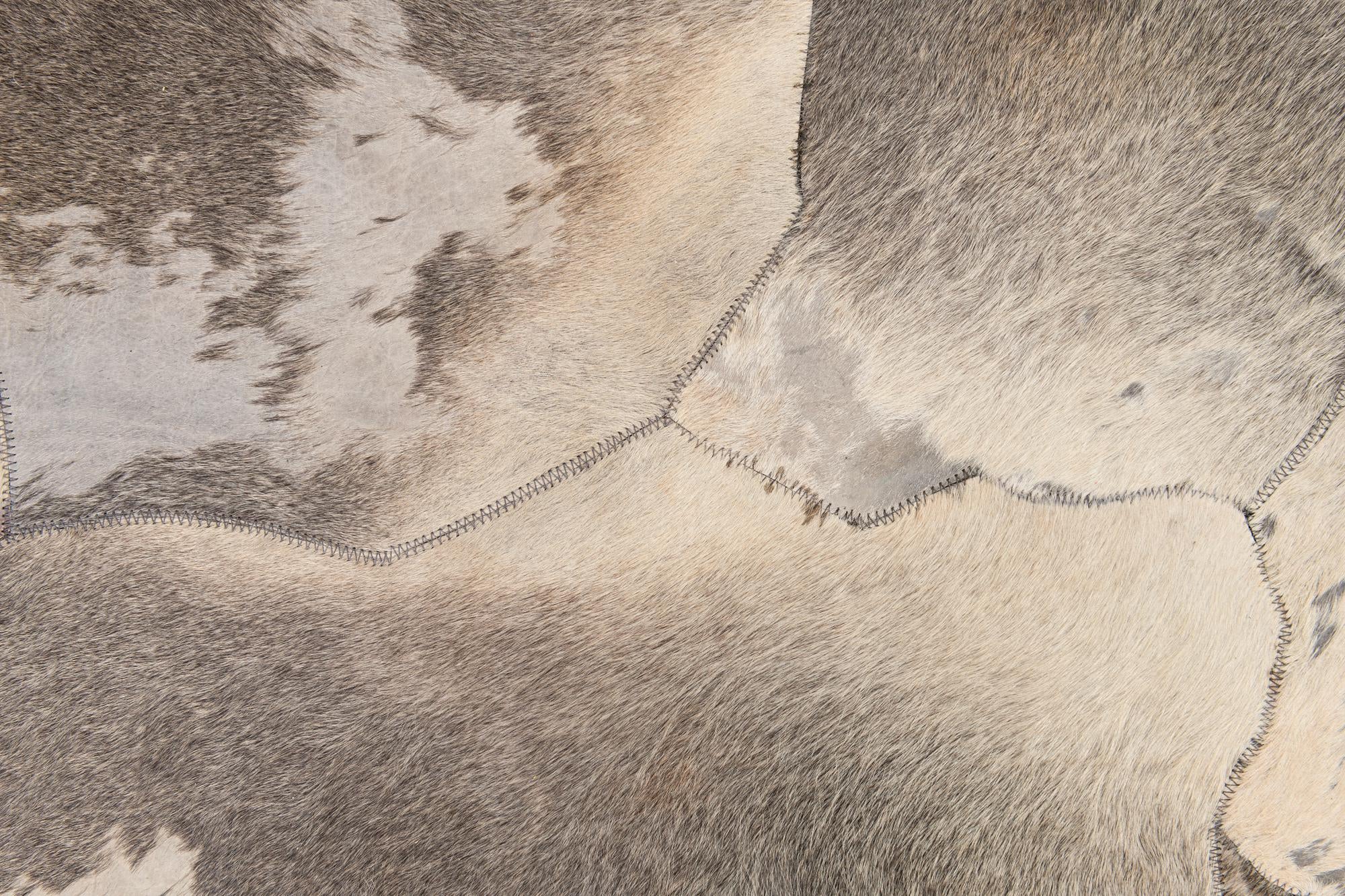5' 3 x 7' 5 Cowhide Leather Rug