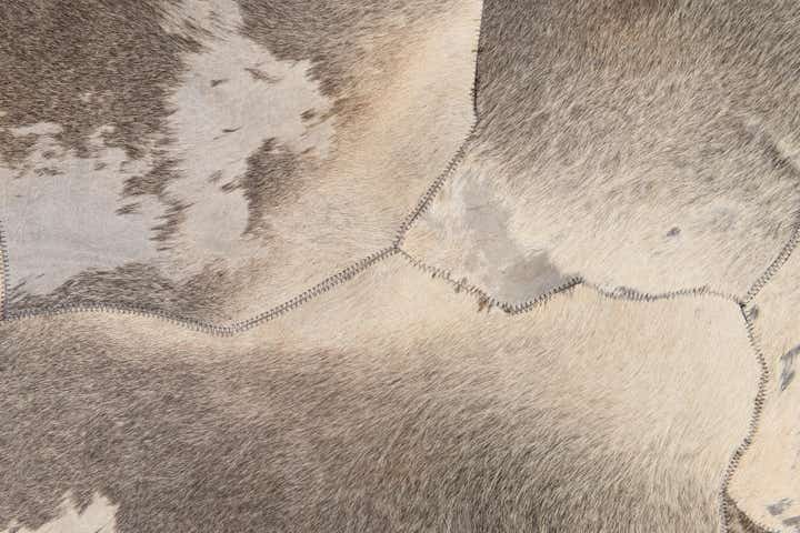 5' 3 x 7' 5 Cowhide Leather Rug