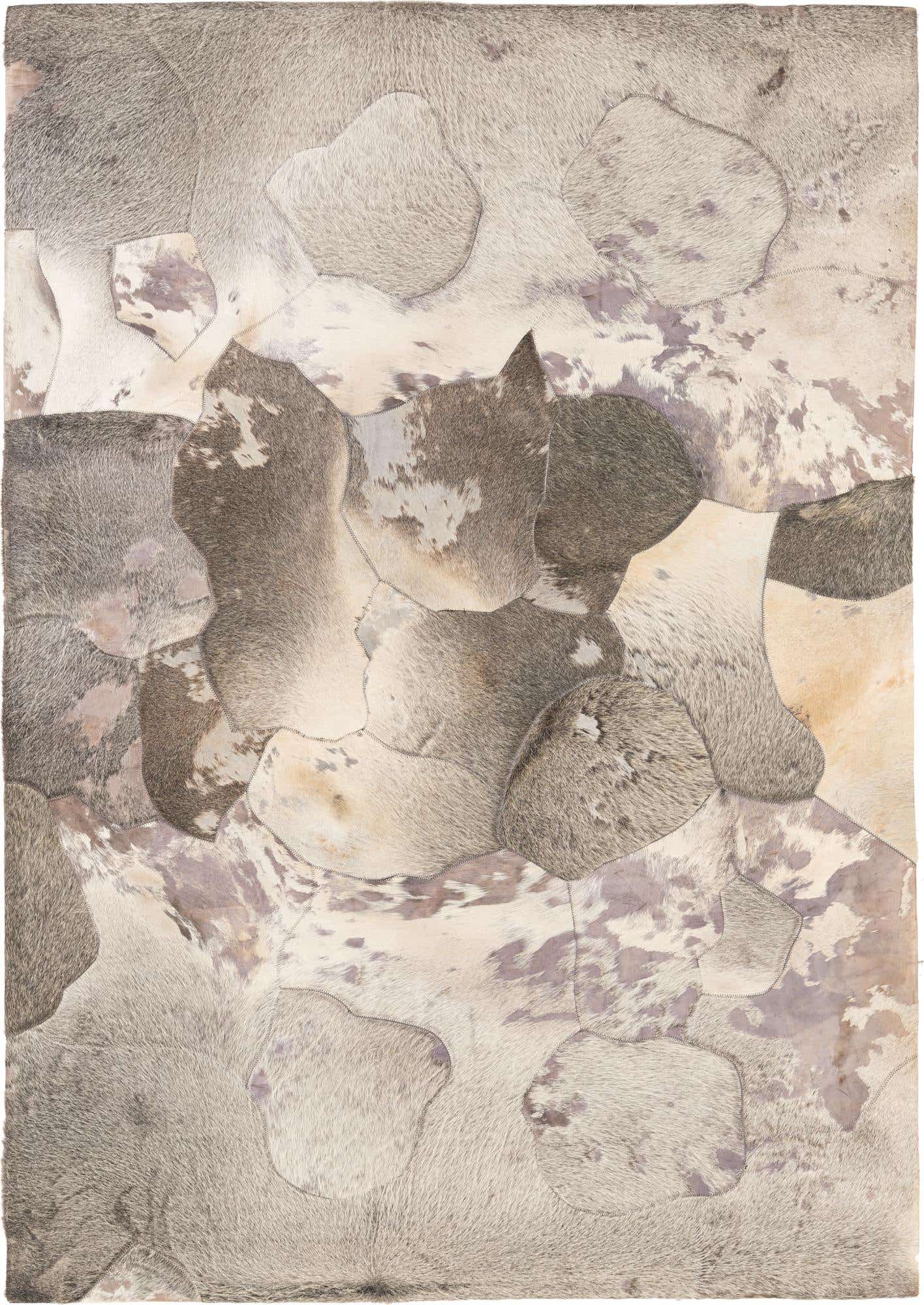 5' 3 x 7' 5 Cowhide Leather Rug