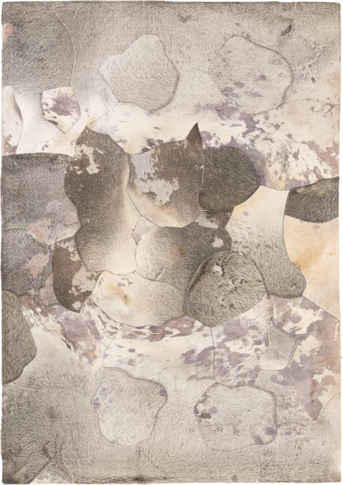 Detail image of 5' 3 x 7' 5 Cowhide Leather Rug