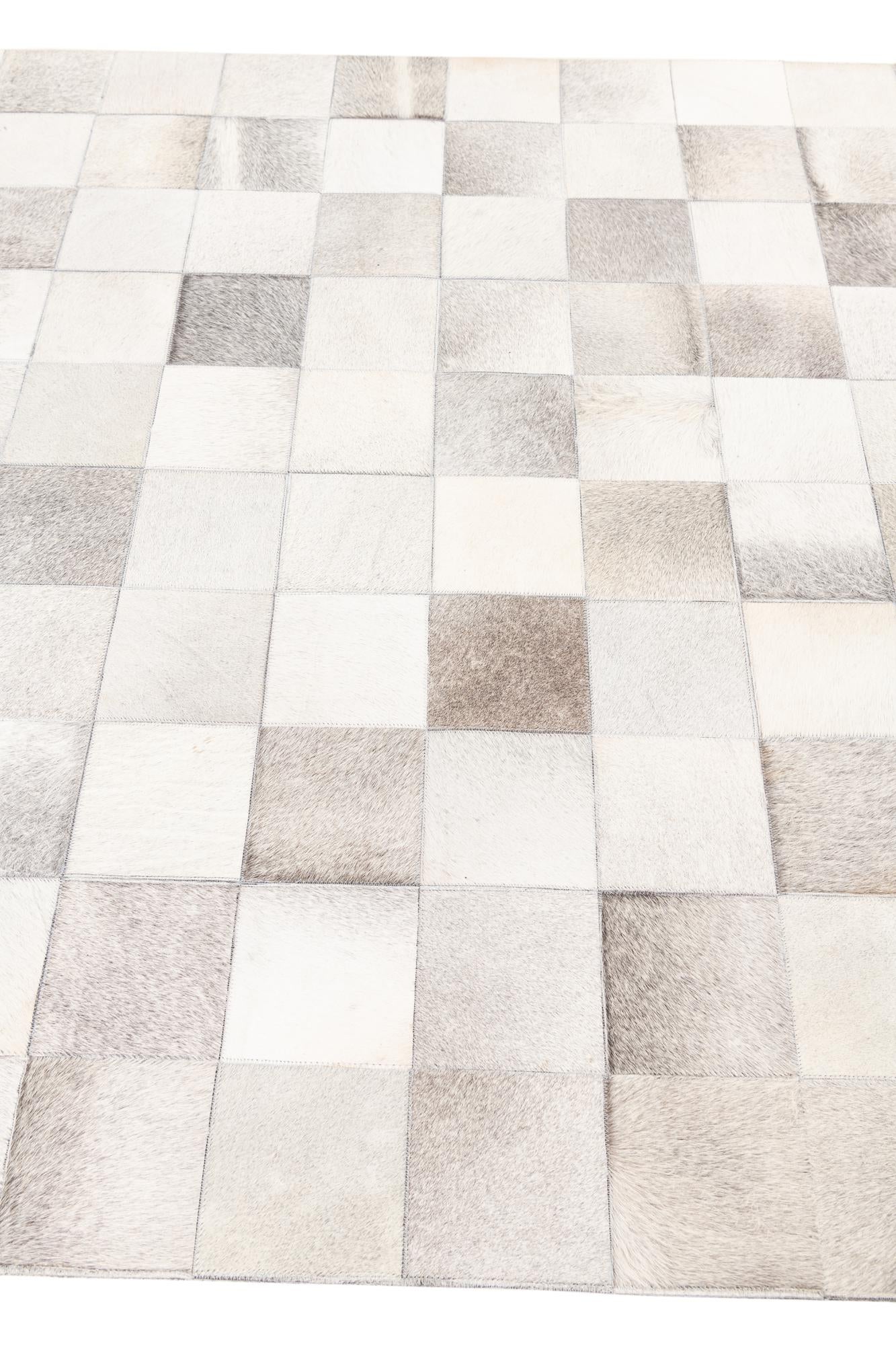 5' x 8' Cowhide Leather Rug