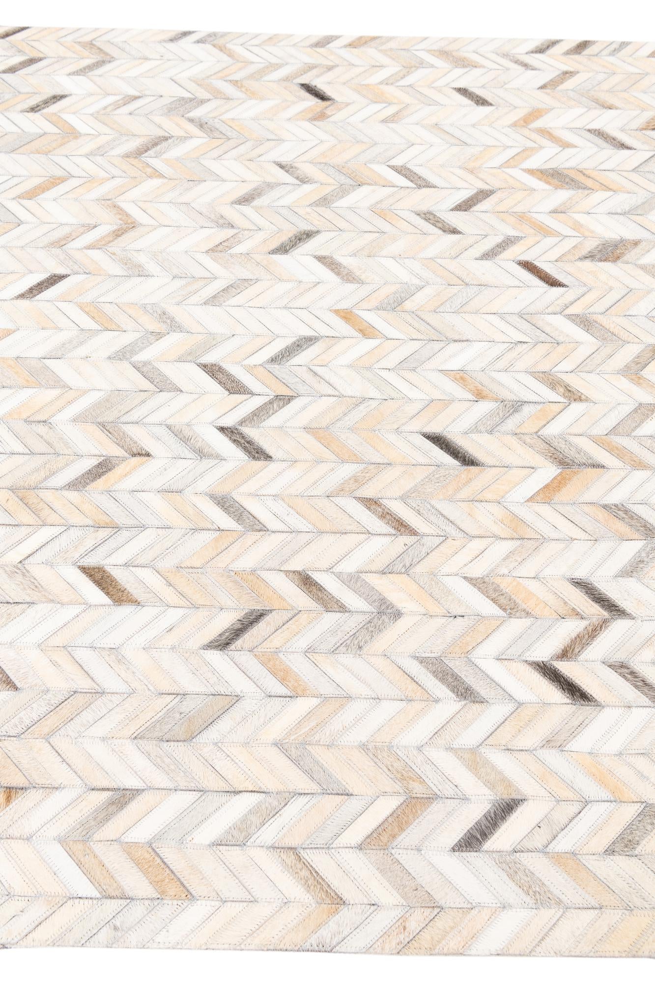 5' x 8' Cowhide Leather Rug