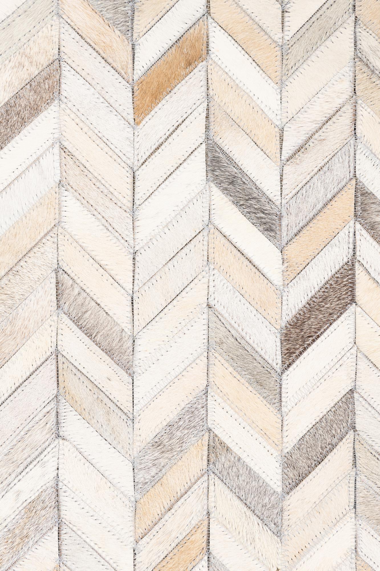 5' x 8' Cowhide Leather Rug