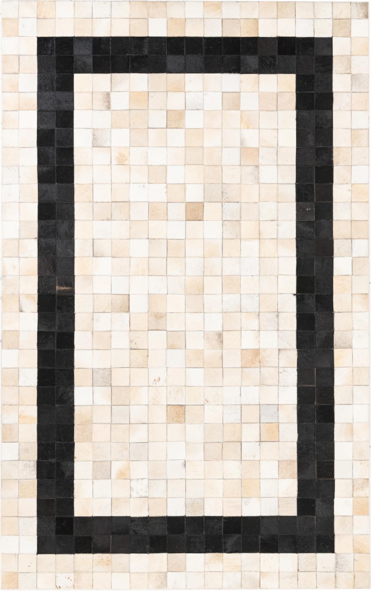 5' x 8' Cowhide Leather Rug