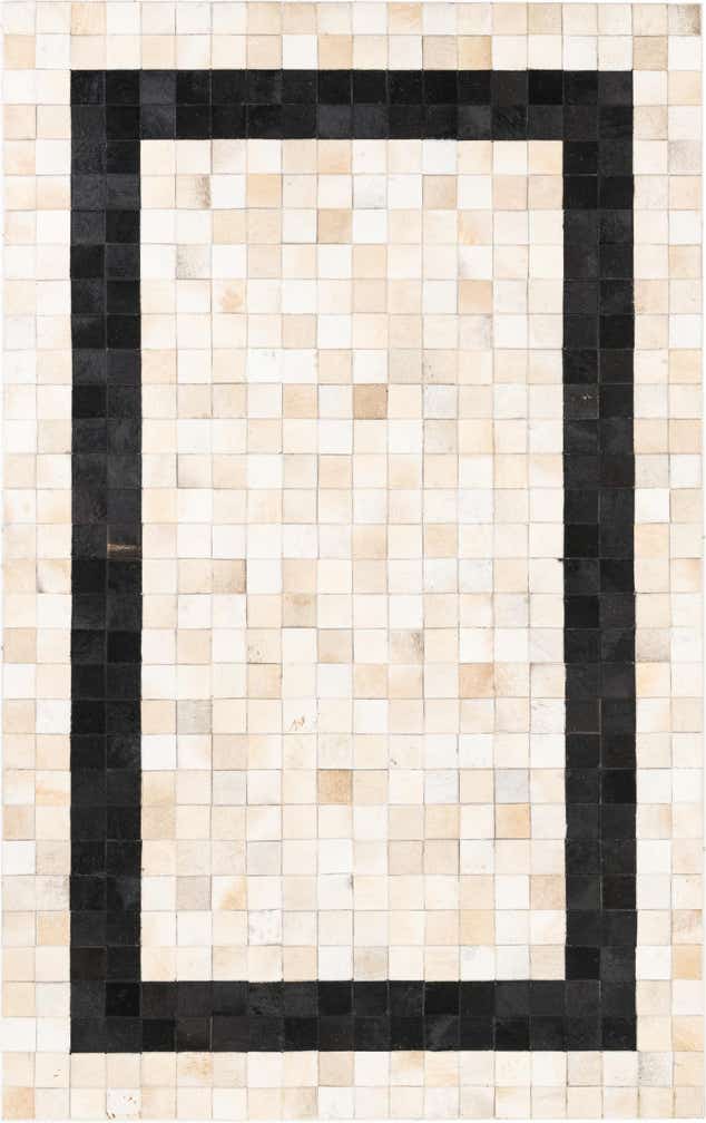 5' x 8' Cowhide Leather Rug