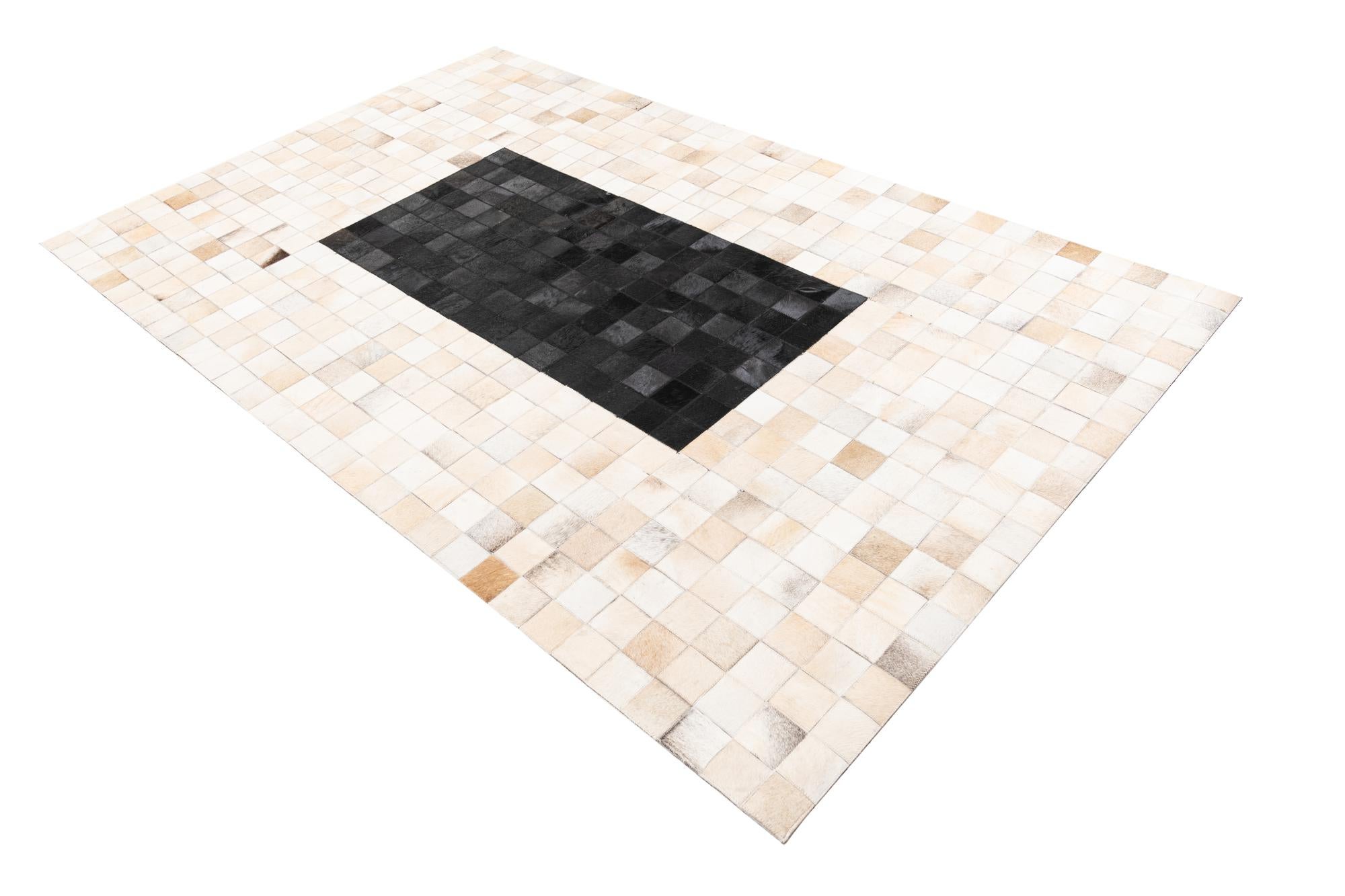 5' x 8' Cowhide Leather Rug