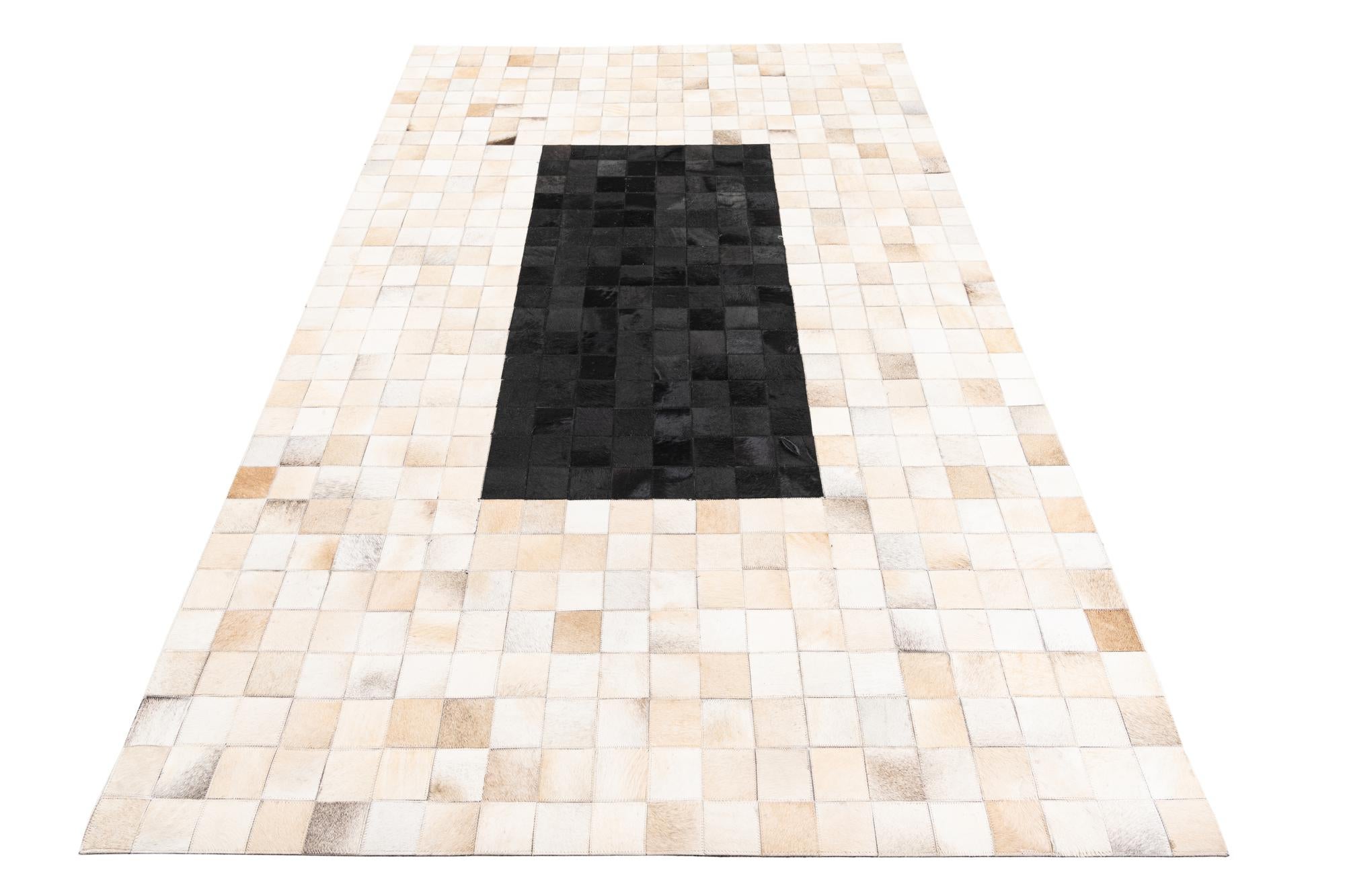 5' x 8' Cowhide Leather Rug