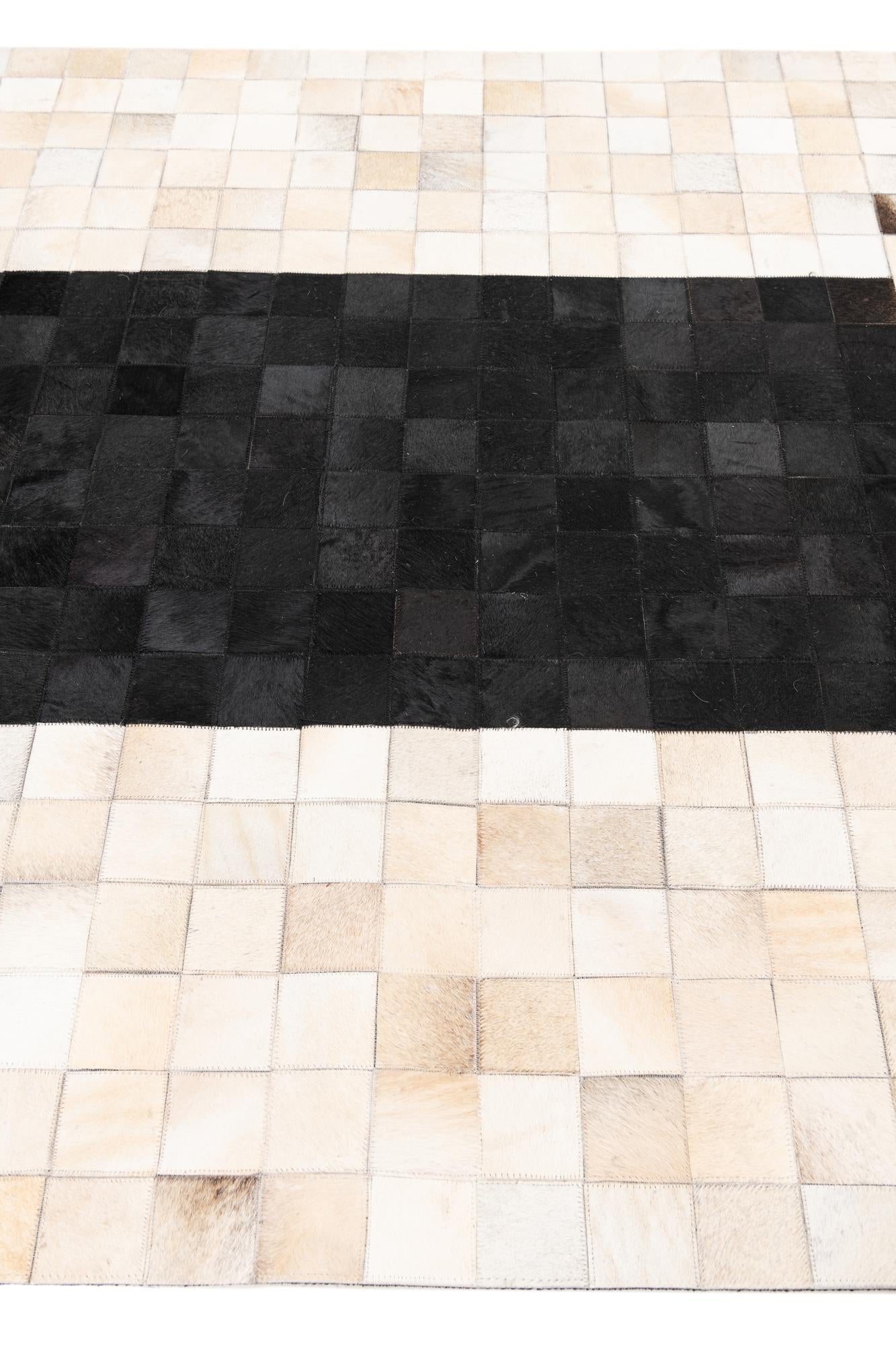 5' x 8' Cowhide Leather Rug