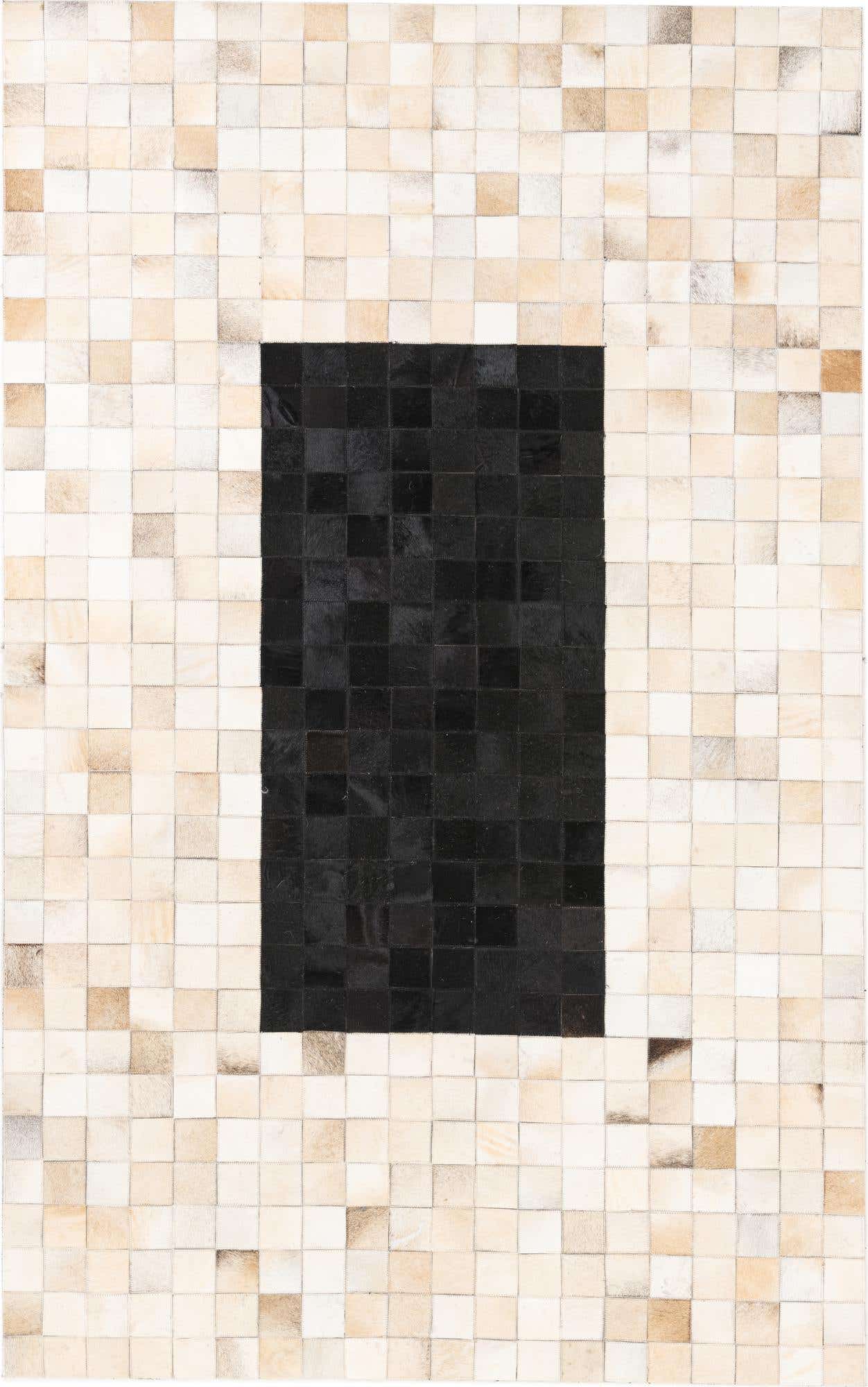 5' x 8' Cowhide Leather Rug