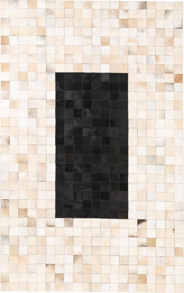 5' x 8' Cowhide Leather Rug