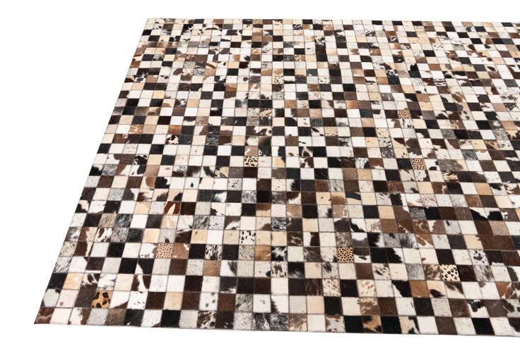 Detail image of 5' 1 x 8' 2 Cowhide Leather Rug