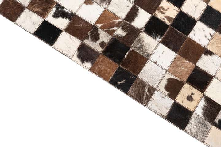 5' 1 x 8' 2 Cowhide Leather Rug