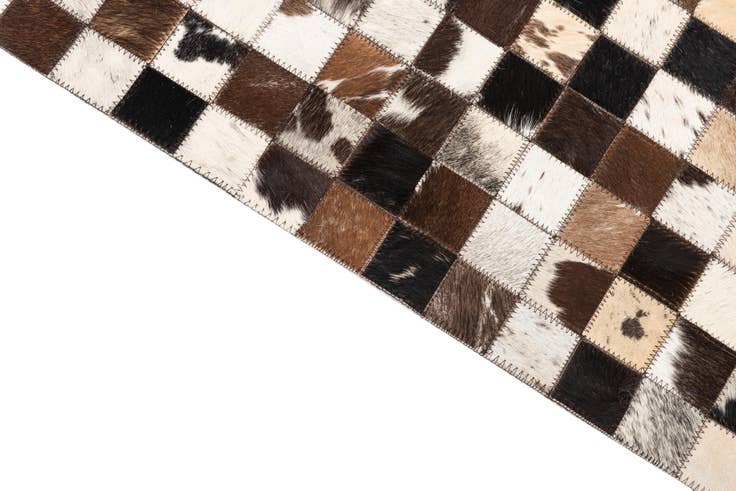 Detail image of 5' 1 x 8' 2 Cowhide Leather Rug