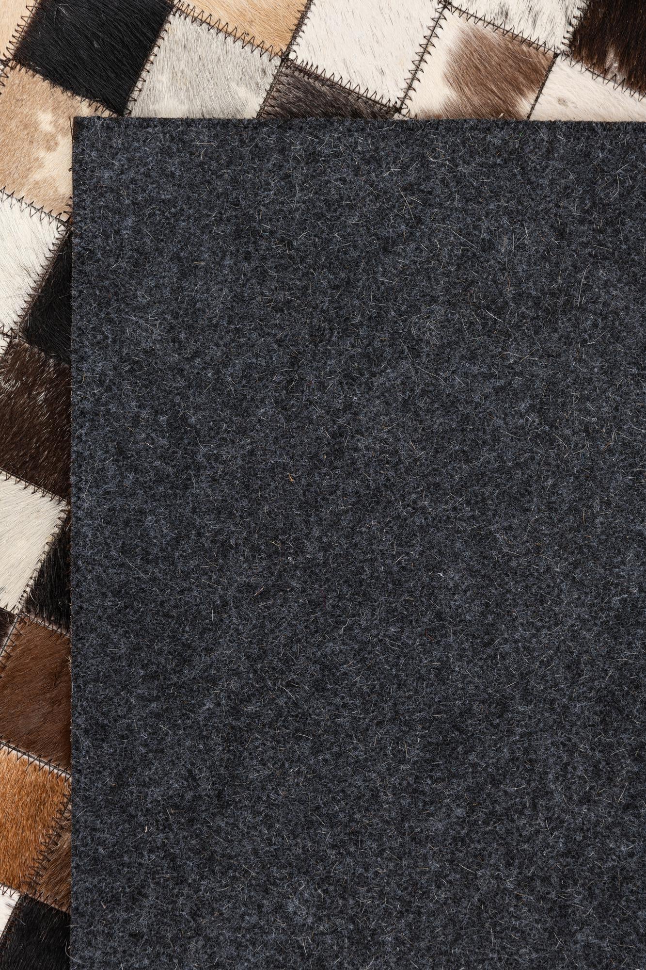 5' 1 x 8' 2 Cowhide Leather Rug