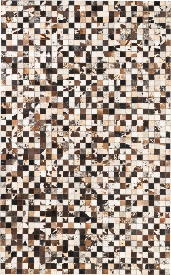 Detail image of 5' 1 x 8' 2 Cowhide Leather Rug