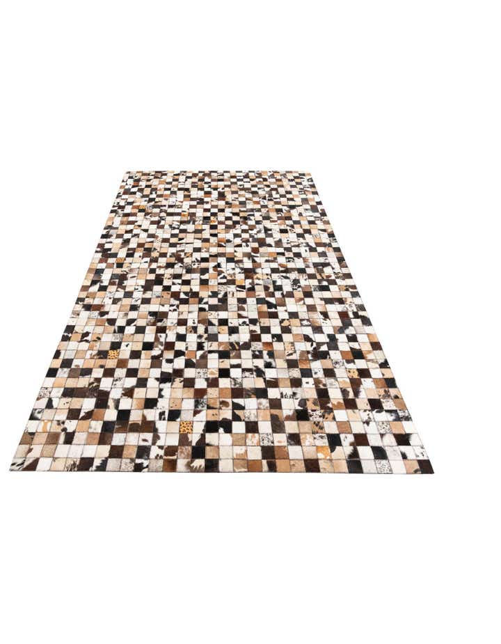 5' x 8' Cowhide Leather Rug