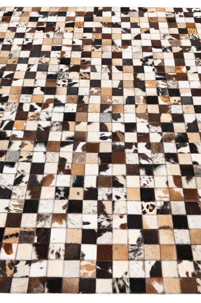 5' x 8' Cowhide Leather Rug