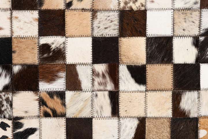 5' x 8' Cowhide Leather Rug