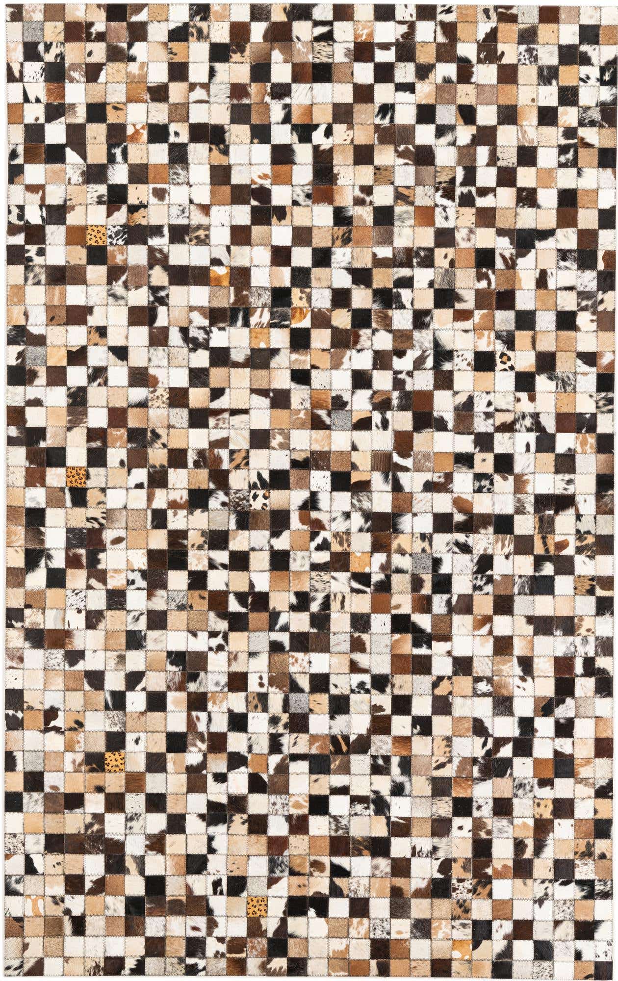 5' x 8' Cowhide Leather Rug