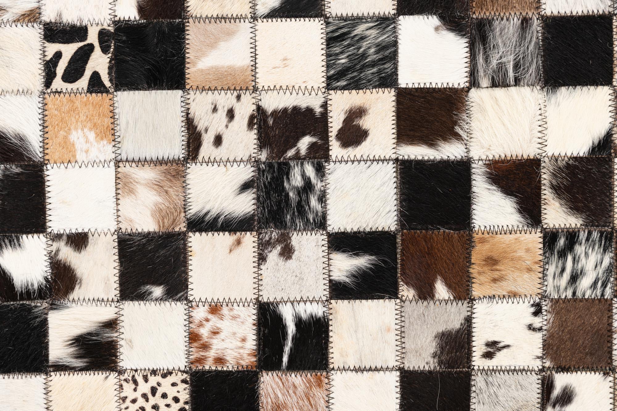 5' x 8' Cowhide Leather Rug