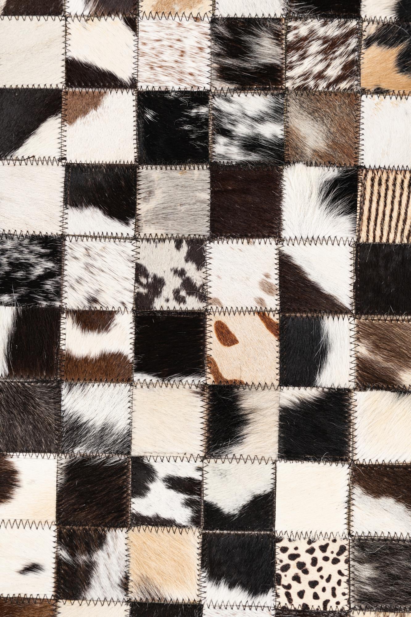 5' x 8' Cowhide Leather Rug
