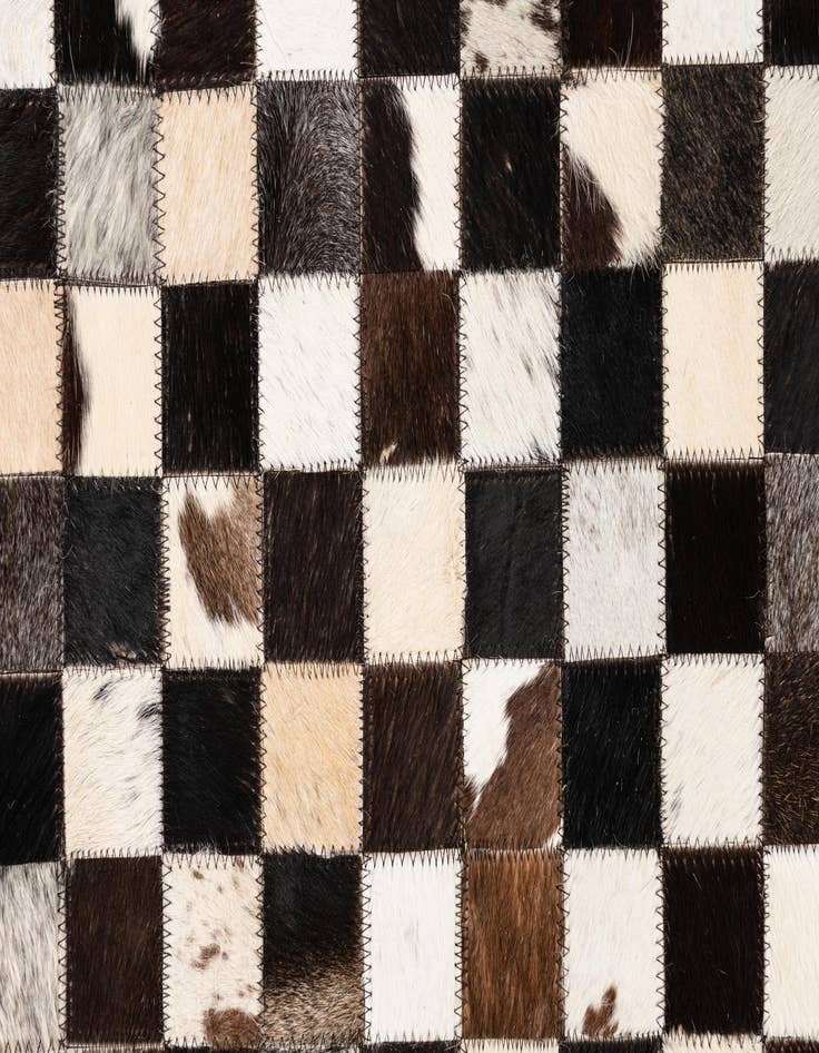 Detail image of 5' 1 x 8' 1 Cowhide Leather Rug