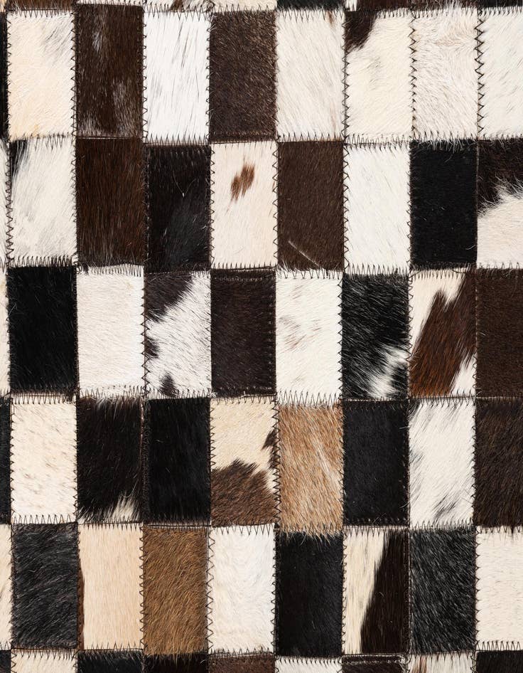 Detail image of 5' 1 x 8' 1 Cowhide Leather Rug