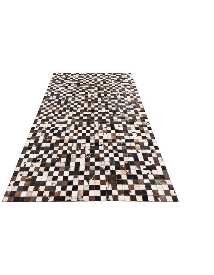 5' 1 x 8' Cowhide Leather Rug
