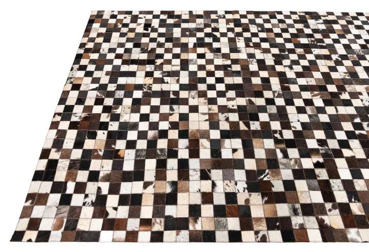 5' 1 x 8' Cowhide Leather Rug