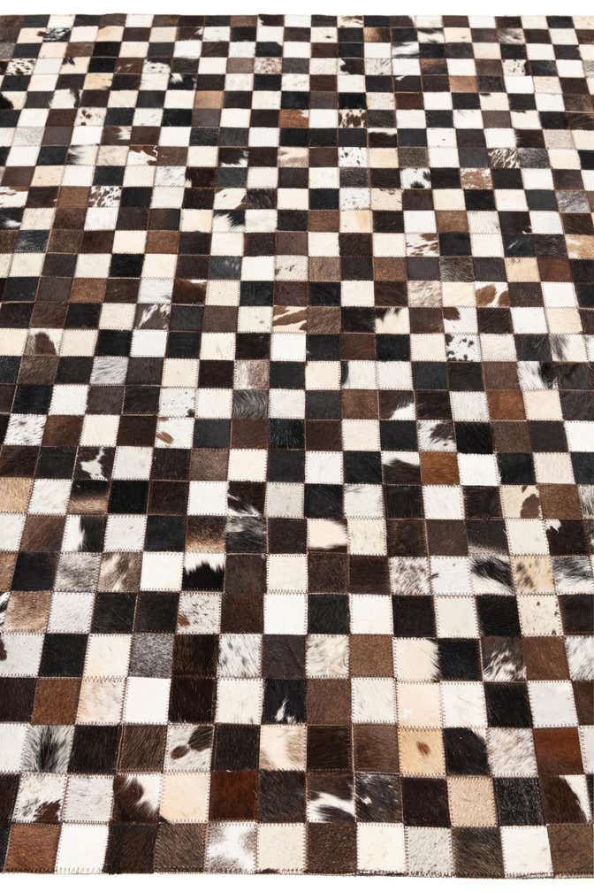 5' 1 x 8' Cowhide Leather Rug