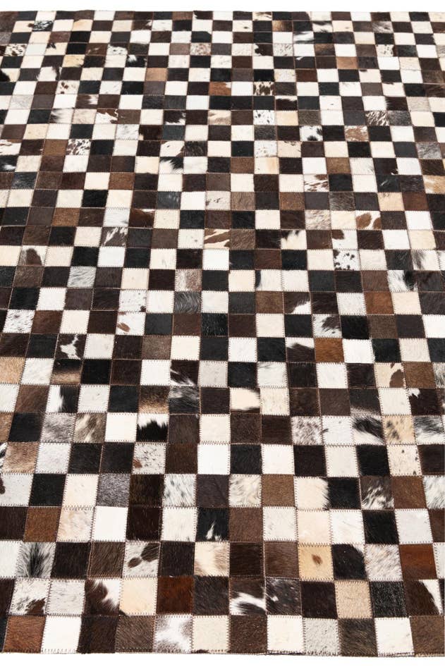 Detail image of 5' 1 x 8' Cowhide Leather Rug