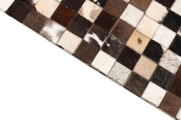 5' 1 x 8' Cowhide Leather Rug