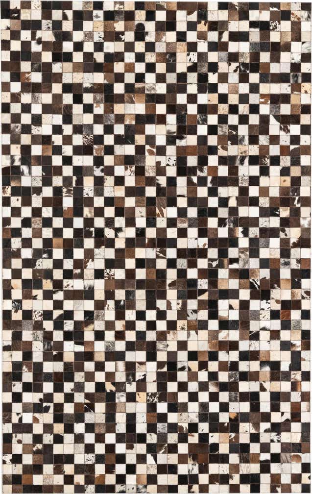 5' 1 x 8' Cowhide Leather Rug