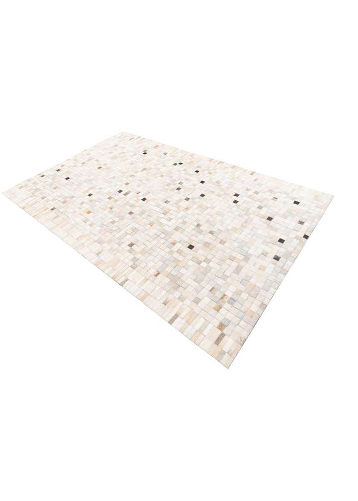 5' 1 x 8' 2 Cowhide Leather Rug