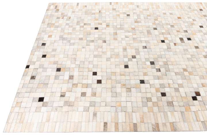 5' 1 x 8' 2 Cowhide Leather Rug