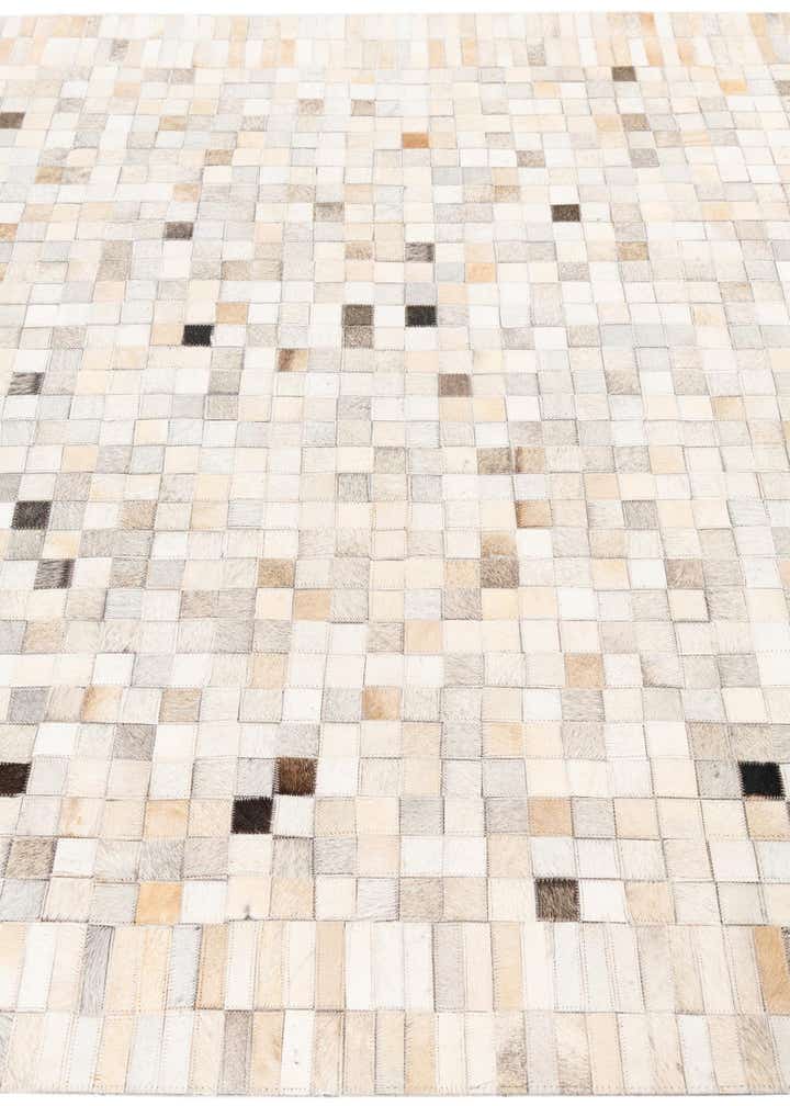 5' 1 x 8' 2 Cowhide Leather Rug