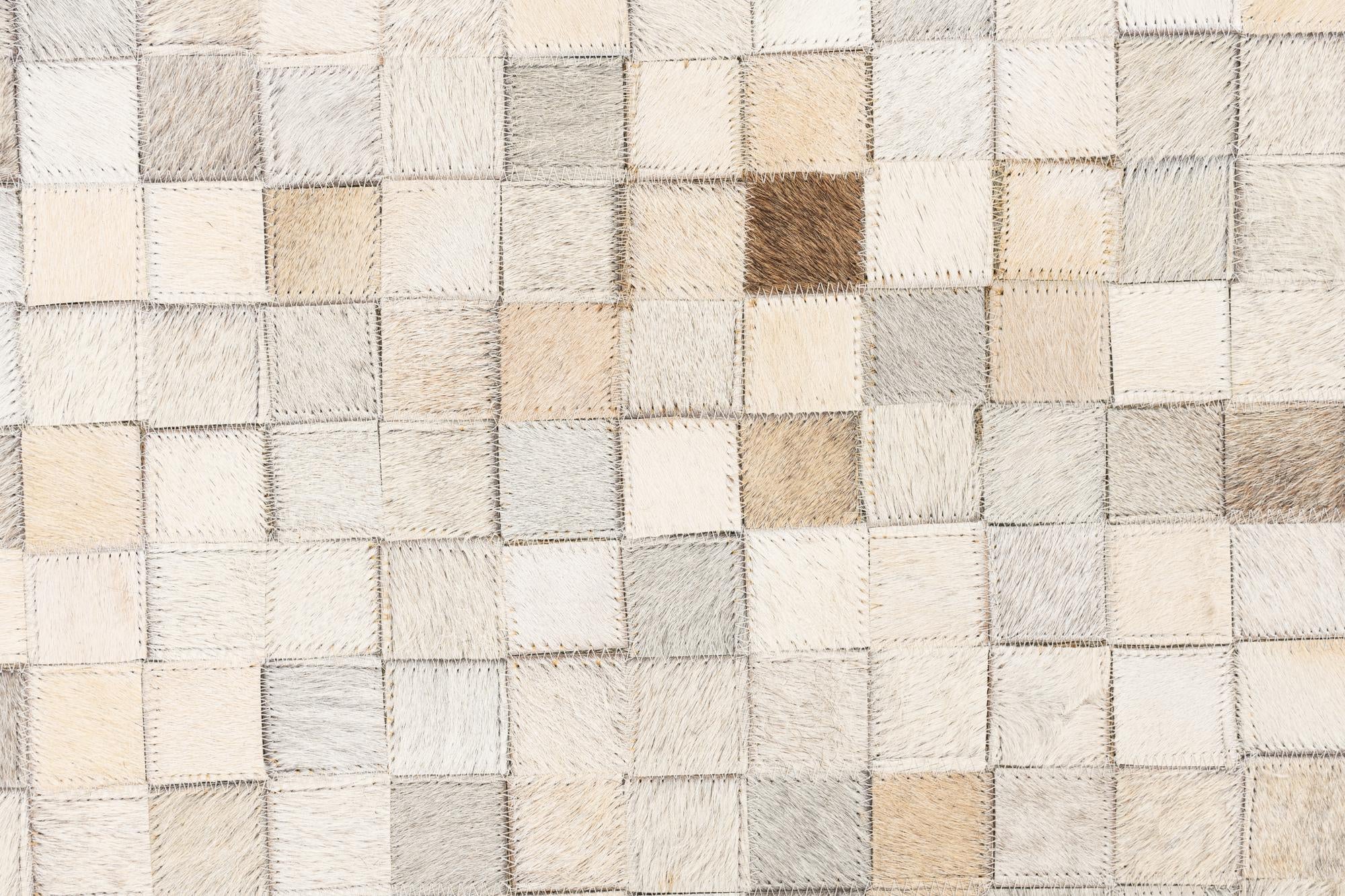 5' 1 x 8' 2 Cowhide Leather Rug