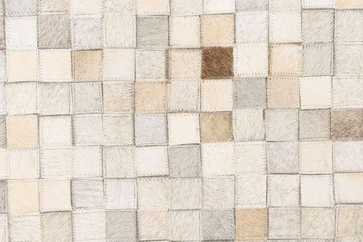 5' 1 x 8' 2 Cowhide Leather Rug